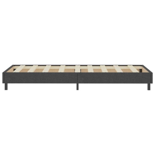 Pat continental, gri închis, 80×200 cm, material textil