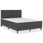 Pat continental, gri închis, 180×200 cm, material textil