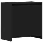Dulap de baie, negru, 60x33x61 cm, lemn prelucrat