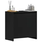 Dulap de baie, negru, 60x33x61 cm, lemn prelucrat