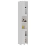 Dulap de baie, alb, 30x30x183,5 cm, lemn prelucrat