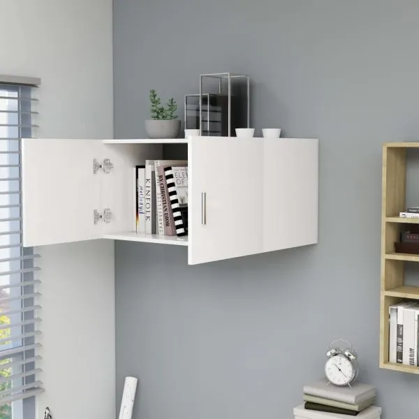 Dulap montat pe perete, alb, 80x39x40 cm, lemn prelucrat