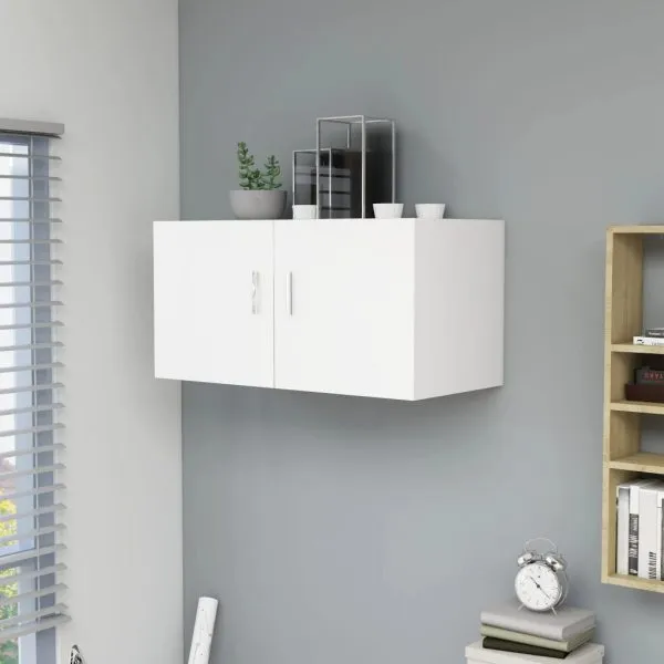 Dulap montat pe perete, alb, 80x39x40 cm, lemn prelucrat