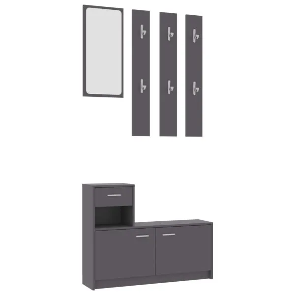 Mobilă pentru hol, gri, 100 x 25 x 76,5 cm, PAL