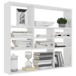 Raft de perete, alb, 90x16x78 cm, lemn prelucrat