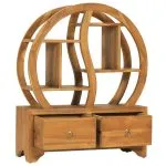 Dulap cu raft Yin Yang, 68 x 26 x 83 cm, lemn masiv de tec