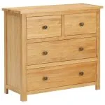 Dulap cu sertare, 80 x 35 x 75 cm, lemn masiv stejar