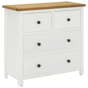 Dulap cu sertare, 80 x 35 x 75 cm, lemn masiv stejar