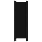 Paravan de cameră cu 5 panouri, negru, 250 x 180 cm