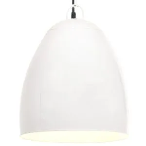Lampă suspendată industrială, 25 W, alb, 42 cm, E27, rotund
