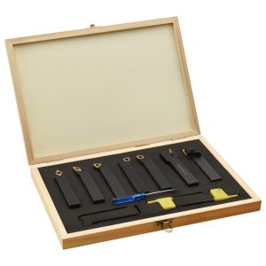 Set unelte de strunjire indexabile, 12 piese, 16×16 mm, 100 mm