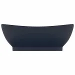 Chiuvetă lux preaplin albastru mat 58,5×39 cm ceramică oval