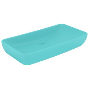 Chiuvetă dreptunghiulară lux verde deschis 71×38 cm ceramică