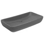 Chiuvetă de lux gri închis mat 71×38 cm ceramică dreptughiular