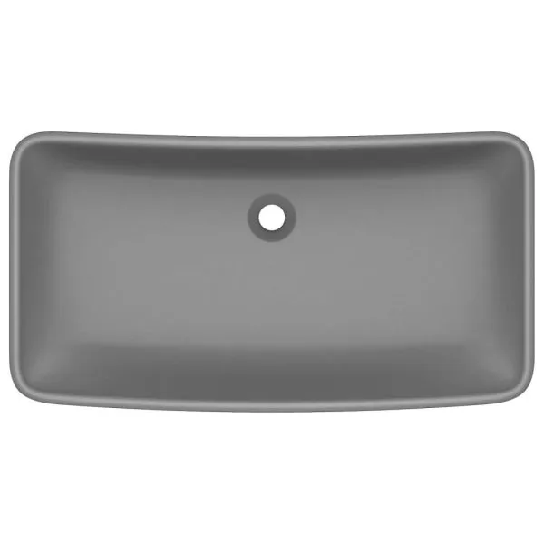 Chiuvetă de lux gri închis mat 71×38 cm ceramică dreptughiular