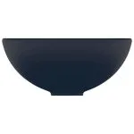 Chiuvetă baie lux albastru închis mat 32,5x14cm ceramică rotund