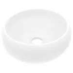 Chiuvetă de baie lux alb mat 40×15 cm ceramică rotund