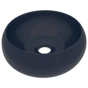 Chiuvetă baie lux albastru închis mat 40×15 cm ceramică rotund