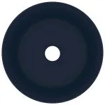 Chiuvetă baie lux albastru închis mat 40×15 cm ceramică rotund