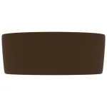 Chiuvetă de baie lux maro închis mat 40×15 cm ceramică rotund