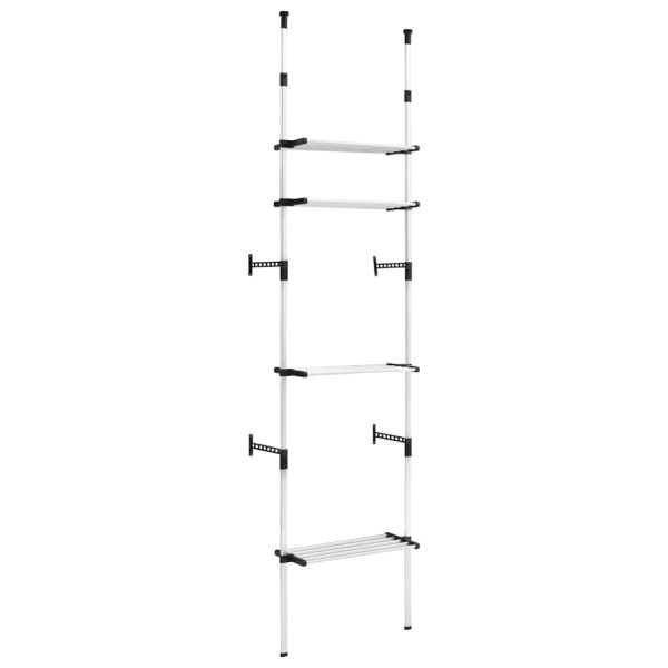 Sistem de șifonier telescopic cu rafturi, aluminiu