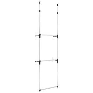 Sistem de garderobă telescopic, cu bare, aluminiu