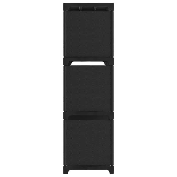 Raft expunere 9 cuburi negru 103x30x107,5 cm, material textil