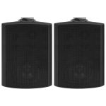 Boxe stereo de perete, 2 buc., negru, 100 W, interior/exterior