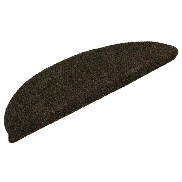 Covorașe scări autoadezive 15 buc maro închis 56x17x3 cm punch