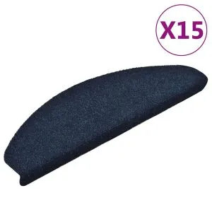 Covorașe scări autoadezive 15 buc bleumarin 65x21x4 cm punch