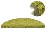Covorașe pentru trepte scară, 15 buc., verde, 65 x 21 x 4 cm