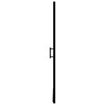 Ușă de duș, negru, 91 x 195 cm, sticlă securizată mată