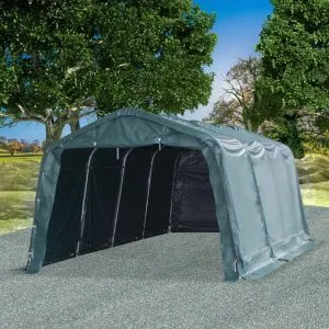 Cort mobil pentru animale verde închis 3,3×6,4m PVC 550g/m²