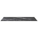 Blat masă negru 100×50 cm 6 mm sticlă securizată design marmură