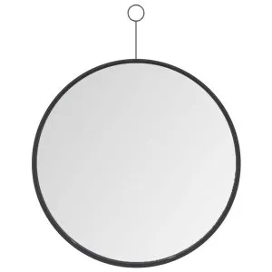Oglindă suspendată cu agățătoare, negru, 40 cm