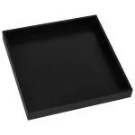 Masă laterală, negru și auriu, 38x38x38,5 cm, MDF