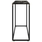 Masă consolă, negru, 100x35x75 cm, sticlă securizată