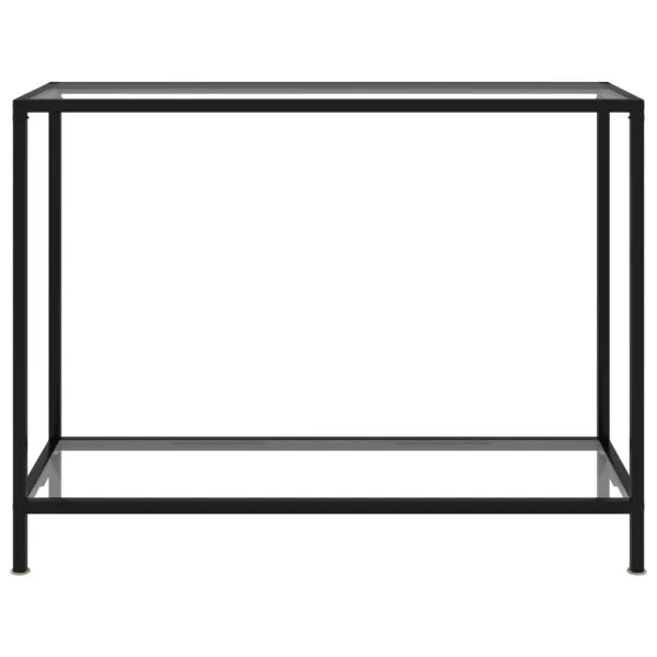 Masă consolă, transparent, 100 x 35 x 75 cm, sticlă securizată