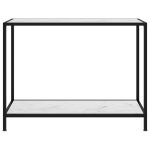 Masă consolă, alb, 100 x 35 x 75 cm, sticlă securizată