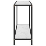 Masă consolă, alb, 100 x 35 x 75 cm, sticlă securizată