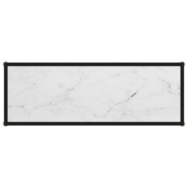 Masă consolă, alb, 100 x 35 x 75 cm, sticlă securizată