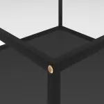 Măsuță de cafea transparent/negru 80x80x35 cm sticlă securizată