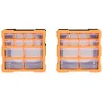 Organizatoare cu 12 sertare, 2 buc., 26,5 x 16 x 26 cm