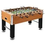 Masă de fotbal, maro deschis/negru, 140×74,5×87,5cm, oțel, 60kg