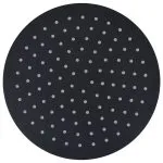 Cap de duș tip ploaie rotund, negru, 25 cm, oțel inoxidabil