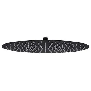 Cap de duș tip ploaie rotund, negru, 40 cm, oțel inoxidabil