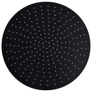 Cap de duș tip ploaie rotund, negru, 40 cm, oțel inoxidabil
