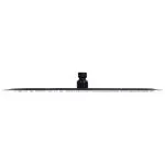 Cap de duș tip ploaie rotund, negru, 40 cm, oțel inoxidabil