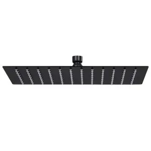 Cap duș dreptunghiular tip ploaie negru 30x20cm oțel inoxidabil