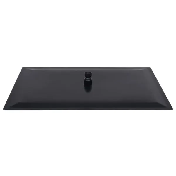 Cap duș ploaie dreptunghiular, negru, 50×30 cm, oțel inoxidabil